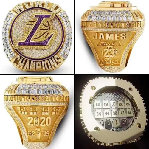 Stainless Steel 2020 NBA Champion Los Angeles Lakers Ring